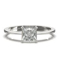 Load image into Gallery viewer, Princess cut solitaire 18k gold (white/yellow/rose)