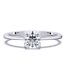 Load image into Gallery viewer, Cushion cut solitaire 9k solid gold (white/yellow/rose)