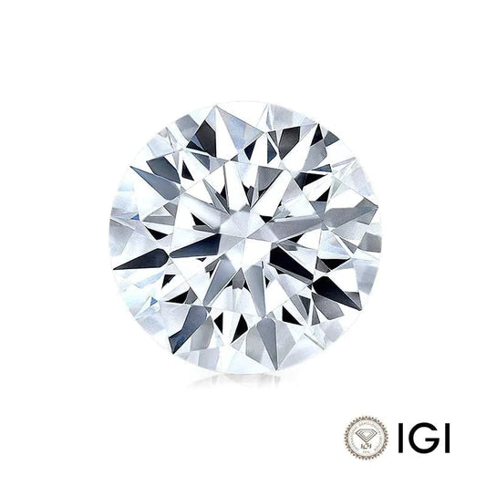 1ct lab grown diamond round brilliant cut, F, VS2, IGI certified