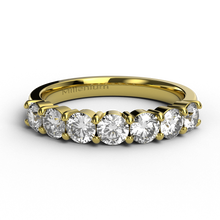 Load image into Gallery viewer, Half eternity band 9k/18k solid gold (white/rose/yellow)
