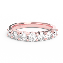 Load image into Gallery viewer, Half eternity band 9k/18k solid gold (white/rose/yellow)

