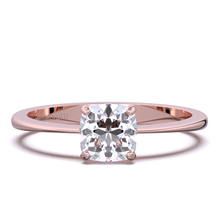 Load image into Gallery viewer, Cushion cut solitaire 9k solid gold (white/yellow/rose)
